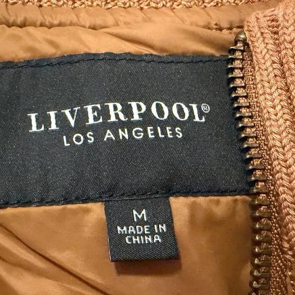 Liverpool Women’s Quilted Full Zip Puffer Vest in Tumeric Size M - Picture 5 of 6